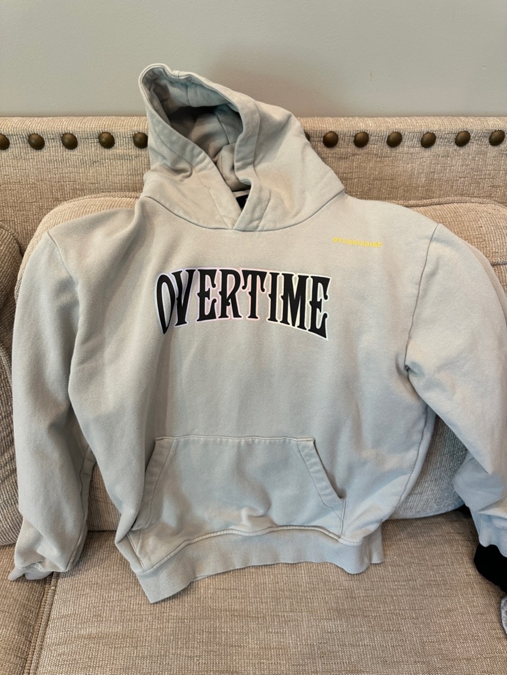 Overtime Graphic Hooded Sweatshirt - Light Gray